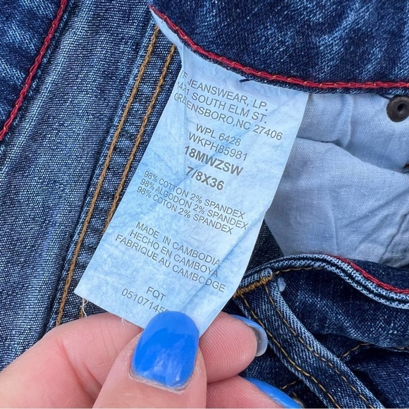 Y2K Wrangler Cowboy Cowgirl Cut Slim Fit Stretch jeans 7/8x36 18MWZSW - Picture 5 of 5